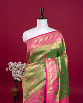 SC3133 - Dharmavaram Pattu With Elegant Body Meena
